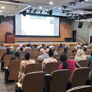 John Paul Mounsey, M.D., Ph.D., speaks at beginning of Cardiac Club Lecture Series.